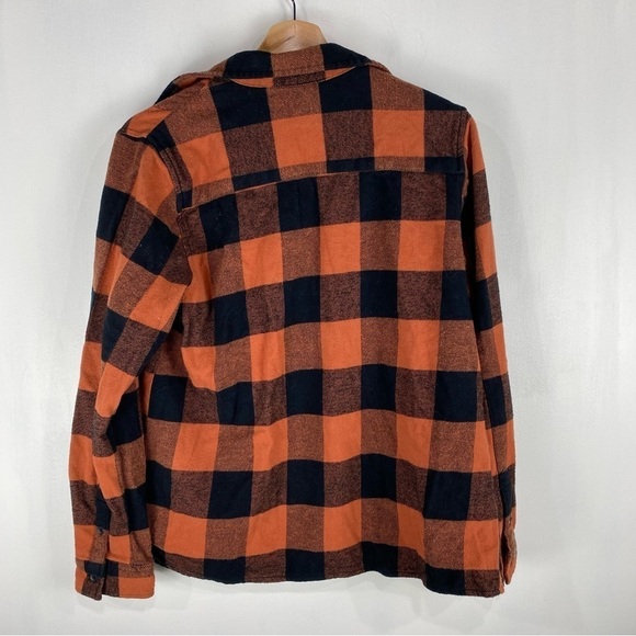 Roxy The Boyfriend Full Button Up Down Plaid Flannel Shirt Jacket Size Medium - Picture 8 of 8